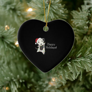 Dalmatian Christmas Dog Winter Animals Dogs Ceramic Tree Decoration