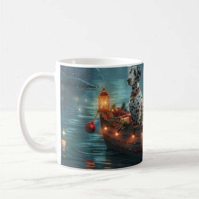 Dalmatian Christmas Festive Voyage Coffee Mug (Left)