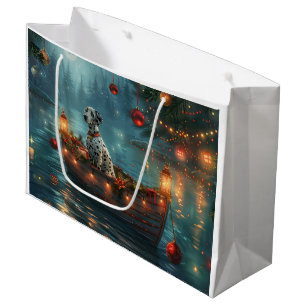 Dalmatian Christmas Festive Voyage Large Gift Bag