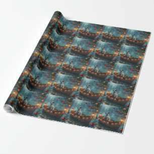 Dalmatian Christmas Festive Voyage Wrapping Paper