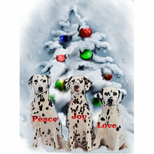 Dalmatian Christmas Gifts Photo Sculpture Decoration (Front)