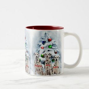 Dalmatian Christmas Gifts Two-Tone Coffee Mug