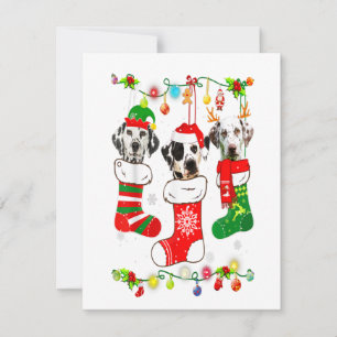 Dalmatian Christmas Lights Gift Funny Xmas Dog Lov Invitation