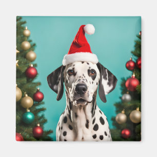 Dalmatian Christmas Magnet