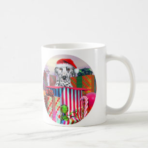 Dalmatian Christmas Surprise Coffee Mug