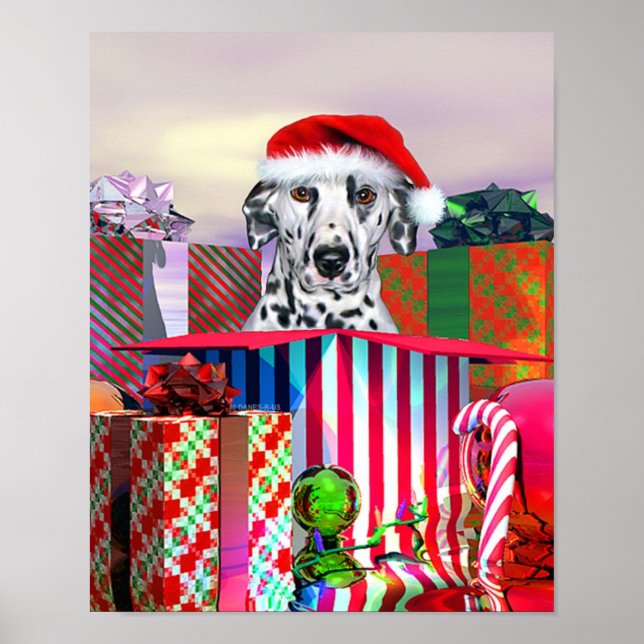 Dalmatian Christmas Surprise Poster (Front)