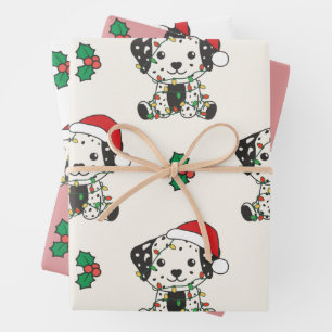 Dalmatian Christmas Winter Animals Holiday Dog Wrapping Paper Sheet