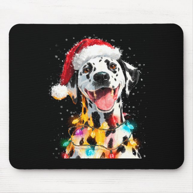 Dalmatian Christmas Womens Long Sleeve  Mouse Mat (Front)