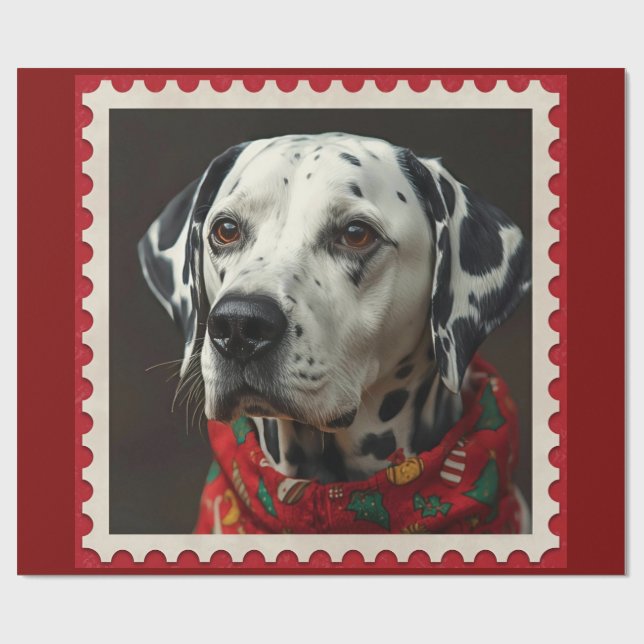 Dalmatian christmas wrapping paper (Flat)