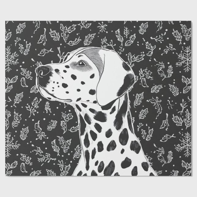 Dalmatian christmas wrapping paper (Flat)