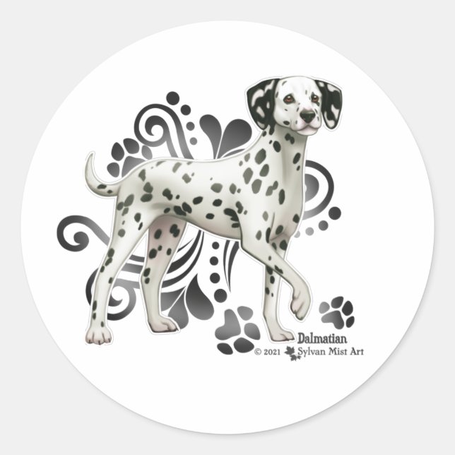 Dalmatian Classic Round Sticker (Front)