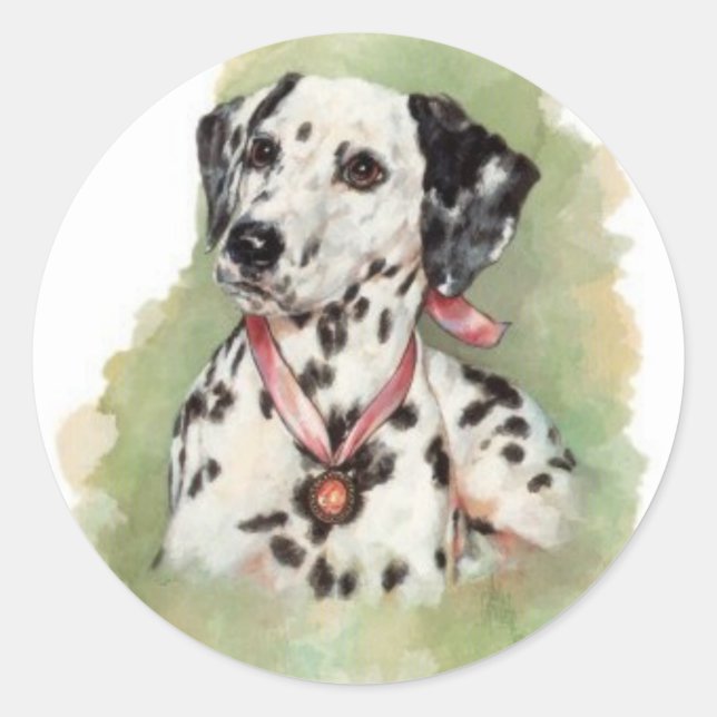 Dalmatian Classic Round Sticker (Front)