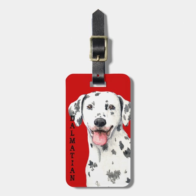 Dalmatian Colour Block Luggage Tag (Front Vertical)