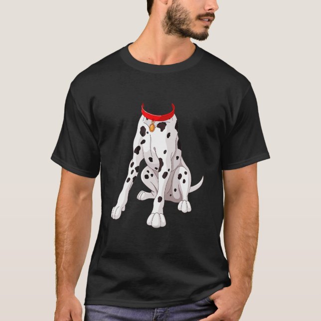 Dalmatian Costume for Halloween Dog Animal Cosplay T-Shirt (Front)