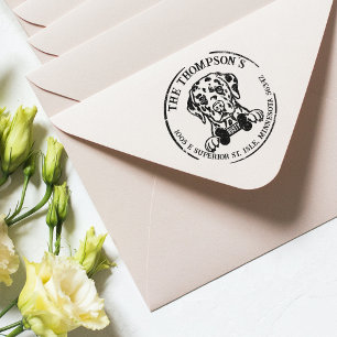 Dalmatian Custom Family Return Address Rubber Stamp