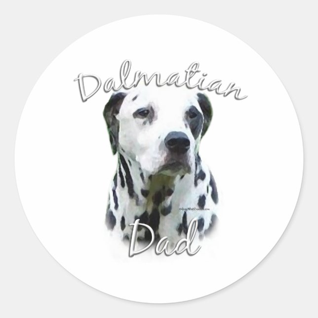 Dalmatian Dad 2 Classic Round Sticker (Front)