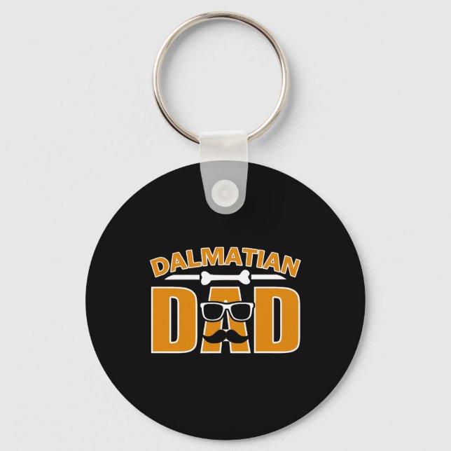 Dalmatian dad for dad dog lover key ring (Front)