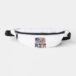Dalmatian Dad Patriotic Vintage Dog Shirt Design_1 Bum Bags