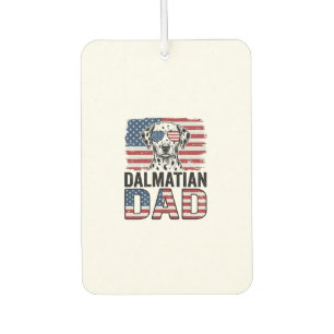 Dalmatian Dad Patriotic Vintage Dog Shirt Design_1 Car Air Freshener