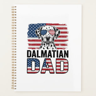 Dalmatian Dad Patriotic Vintage Dog Shirt Design_1 Planner