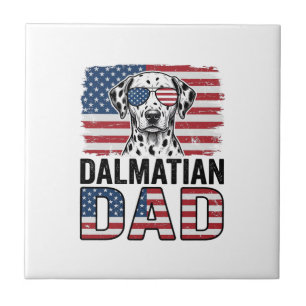 Dalmatian Dad Patriotic Vintage Dog Shirt Design_1 Tile