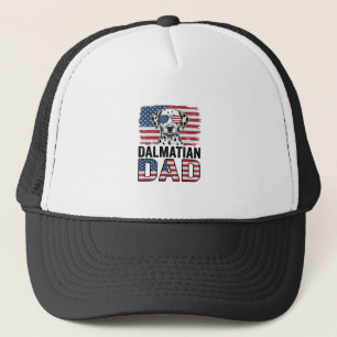 Dalmatian Dad Patriotic Vintage Dog Shirt Design_1 Trucker Hat