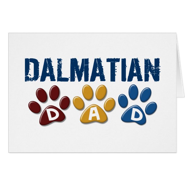 DALMATIAN Dad Paw Print 1 (Front Horizontal)