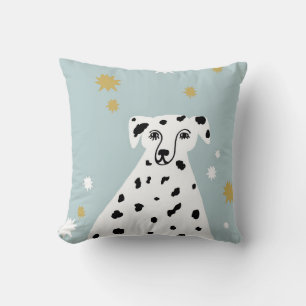 Dalmatian Dog Abstract Illustration Kids Cushion
