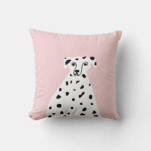 Dalmatian Dog Abstract Illustration Pink
