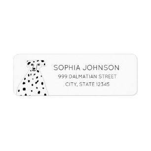 Dalmatian Dog Abstract Illustration Return Address