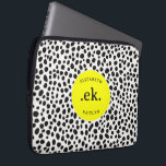 Dalmatian Dog Abstract Pattern Hot Pink Monogram Laptop Sleeve<br><div class="desc">Protect your laptop in style with the Dalmatian Dog Abstract Pattern Hot Pink Monogram Laptop Sleeve. Featuring a playful and modern Dalmatian design with bold black and white spots and a vibrant hot pink accent, this sleeve adds a pop of personality to your tech gear. Personalise it with a monogram...</div>