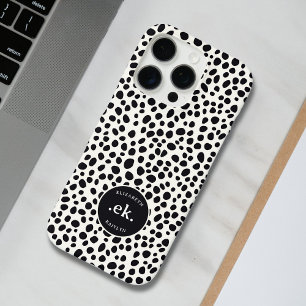 Dalmatian Dog Abstract Pattern Monogram iPhone 16 Pro Case