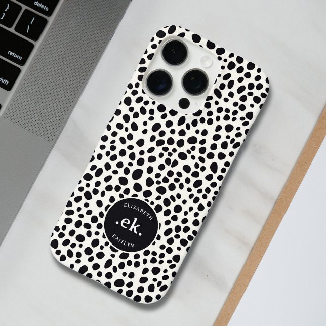  Dalmatian Dog Abstract Pattern Monogram Case-Mate iPhone Case (Creator Uploaded)