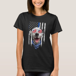 Dalmatian Dog American Flag Patriotic Dalmatian Do T-Shirt