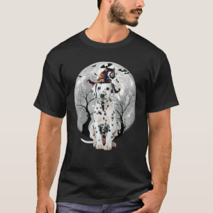 Dalmatian Dog And Moon Halloween Costume Dog T-Shirt