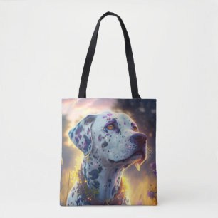 Dalmatian Dog Animal Portrait Painting Pet Love Tote Bag