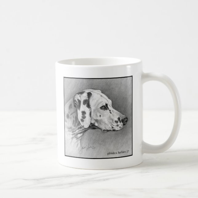 Dalmatian Dog Art by Glenda S. Harlan Coffee Mug (Right)