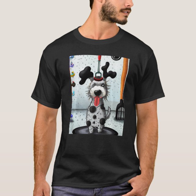Dalmatian dog artwork puppy T-Shirt (Front)