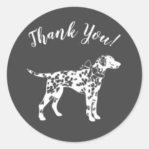 Dalmatian Dog Baby Shower Puppy Grey Classic Round Sticker