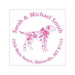 Dalmatian Dog Baby Shower Puppy Pink Girl Self-inking Stamp