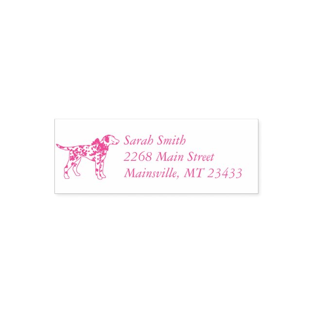 Dalmatian Dog Baby Shower Puppy Pink Girl Self-inking Stamp (Design)