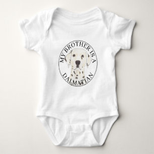 Dalmatian Dog Big Brother Baby Bodysuit