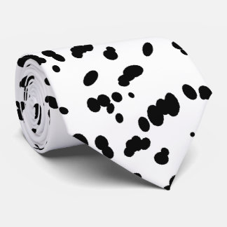 Dalmatian Dog Black and White Spots Pattern Tie