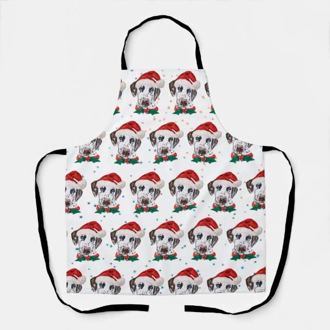 Dalmatian Dog Breed Christmas Apron (Front)