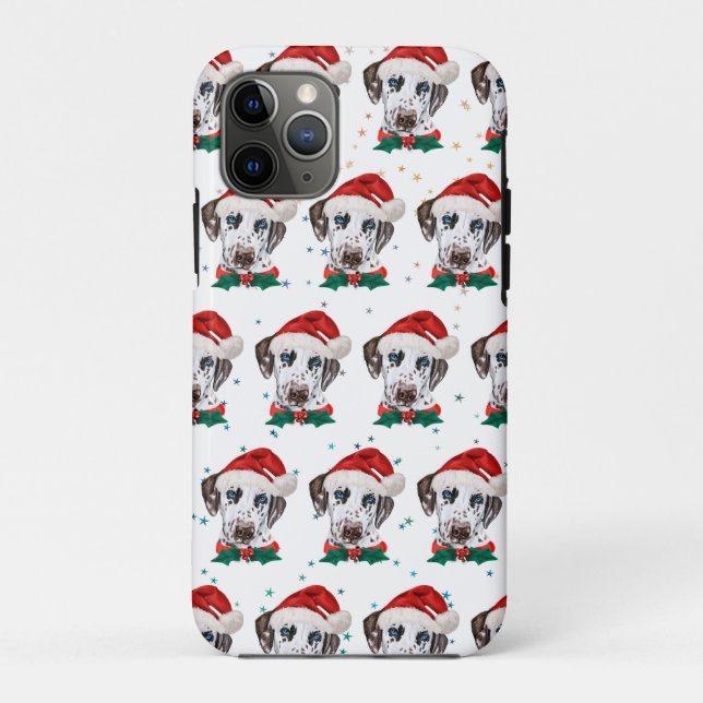 Dalmatian Dog Breed Christmas Case-Mate iPhone Case (Back)