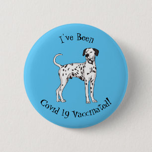 Dalmatian dog cartoon  6 cm round badge