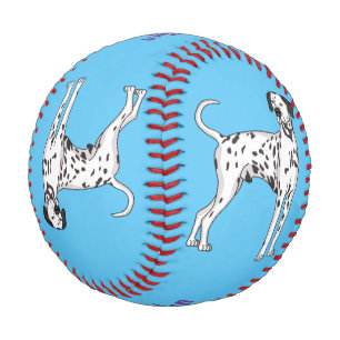 Dalmatian dog cartoon baseball