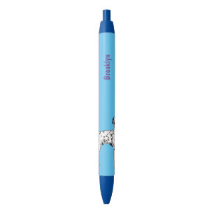 Dalmatian dog cartoon black ink pen
