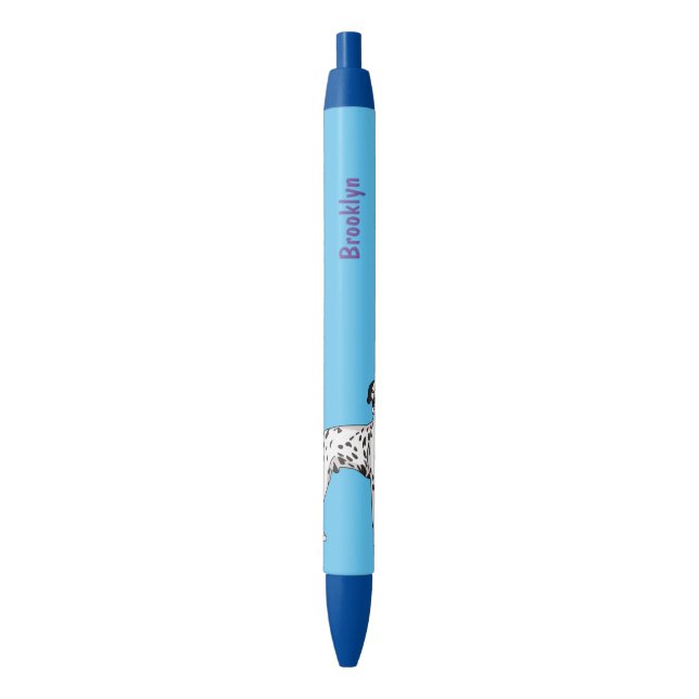 Dalmatian dog cartoon black ink pen (Front Vertical)
