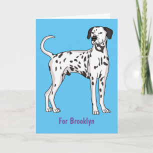 Dalmatian dog cartoon card